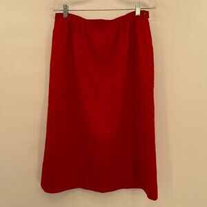 Pendleton Vintage Plus Women's Wool Red Midi Skirt 14